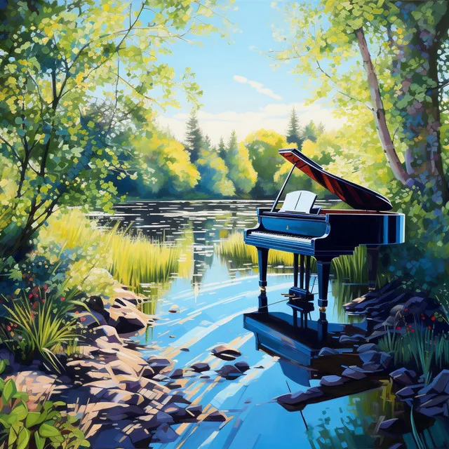 Piano Reflections by the Riverbank