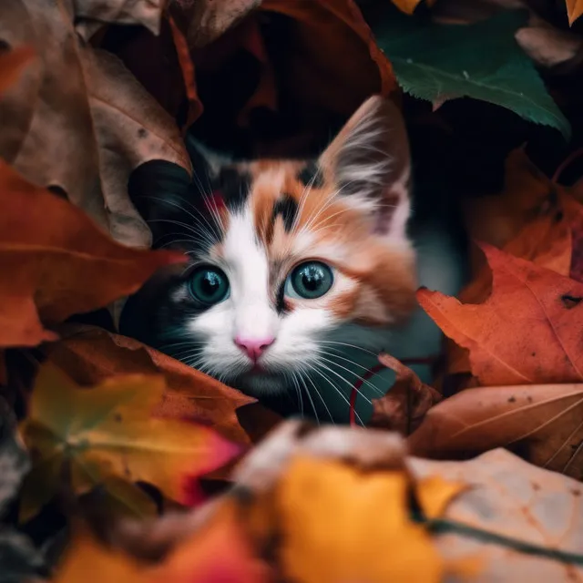 Chat ronronnant détendu