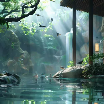 Binaural Birds at Nature's Spa: Creek Sounds for Relaxation - 92 96 Hz by 