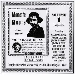 Monette Moore Vol. 1 (1923-1924) by Monette Moore