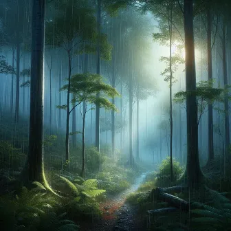 Relaxing Rainfall Noise in the Forest for Sleep, Study, Ambience by 