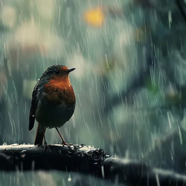 Nature's Binaural Meditation: Rain and Bird Sound Harmony