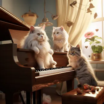 Piano Pets: Playful Chords Comfort by Coffee Shop Piano