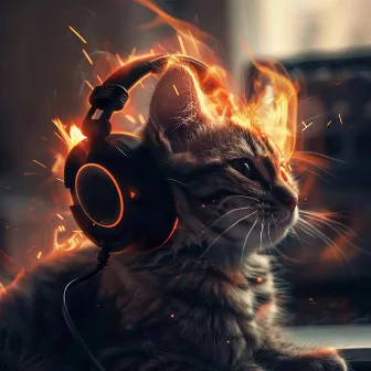 Binaural Fire Felines: Cats Melodies Unleashed by Cat Music Jukebox