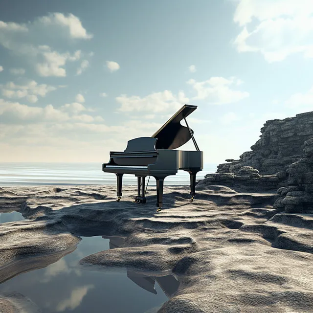 Piano and Seaside Dusk