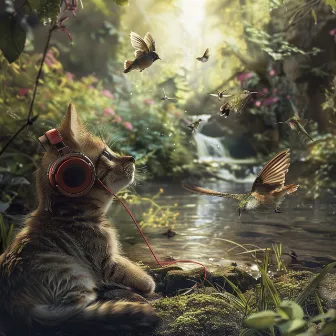 Binaural Cats and Creek: Nature's Bird Melody - 78 72 Hz by All-in Deltas