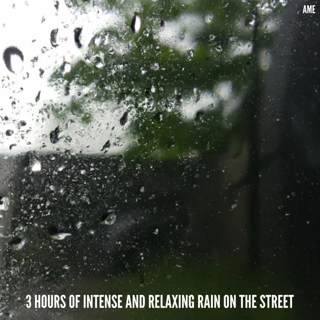 3 Hours of Intense and Relaxing Rain on the Street