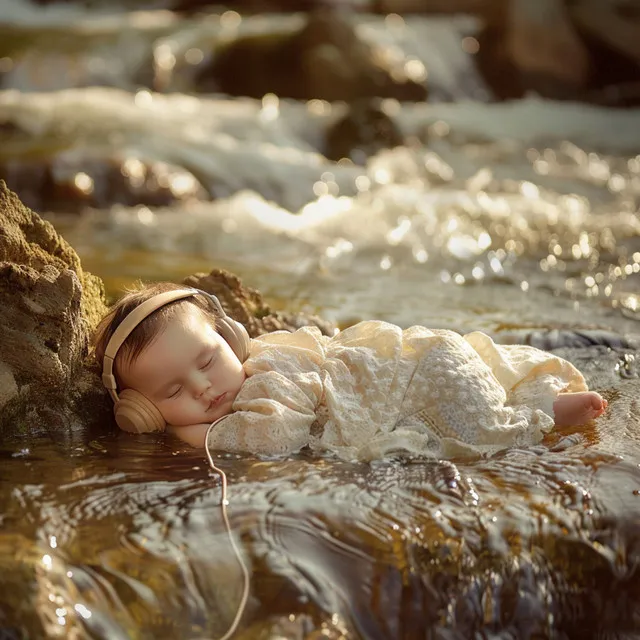 Babies Play by Creek