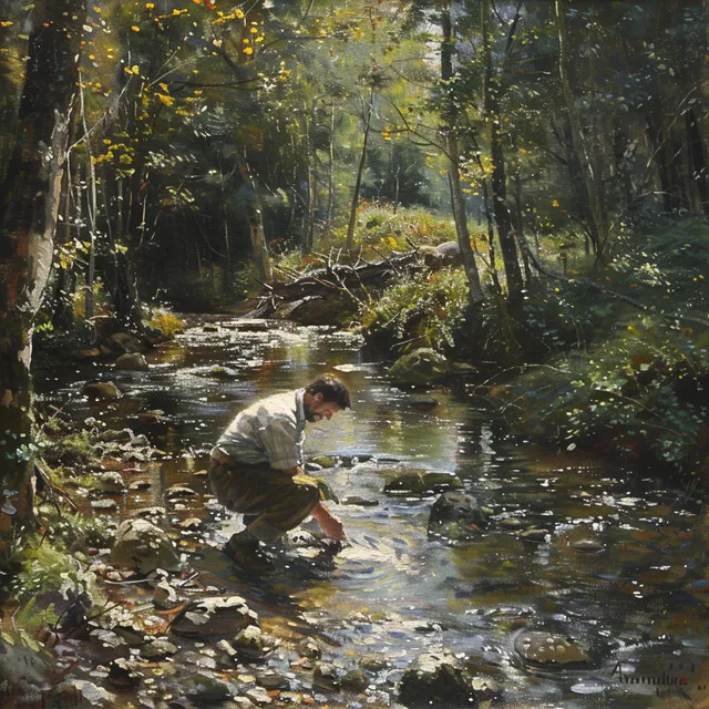 Trabajo Junto Al Río: Melodías Tranquilas Del Arroyo