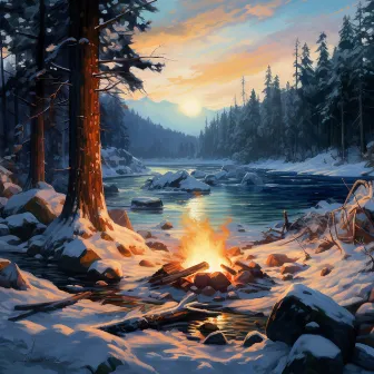 Riverside Campfire Serenity by Emerald River