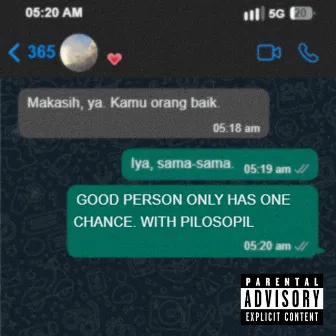 GOOD PERSON ONLY HAS ONE CHANCE EP by MW