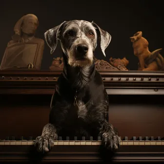 Perro Zen Con Teclas De Piano Lluviosas by Zona de terapia canina