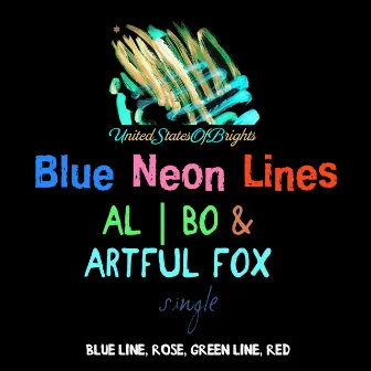 Blue Neon Lines by Artful Fox