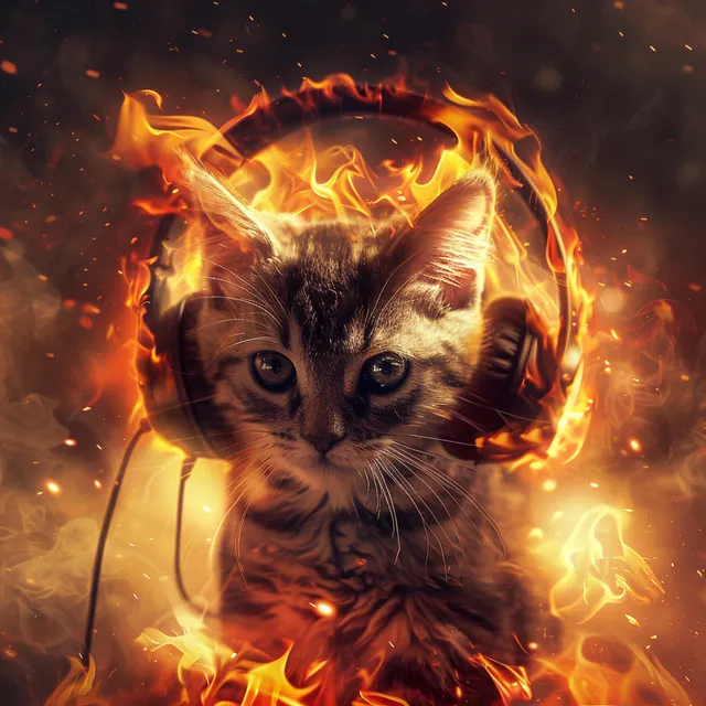 Fire Meows: Cats Relaxation Melodies