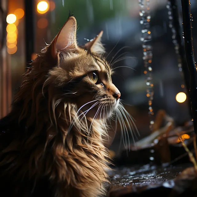 Ensamble De Lluvia Del Gato