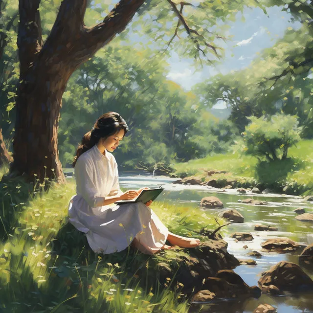 Reading by the Riverbank