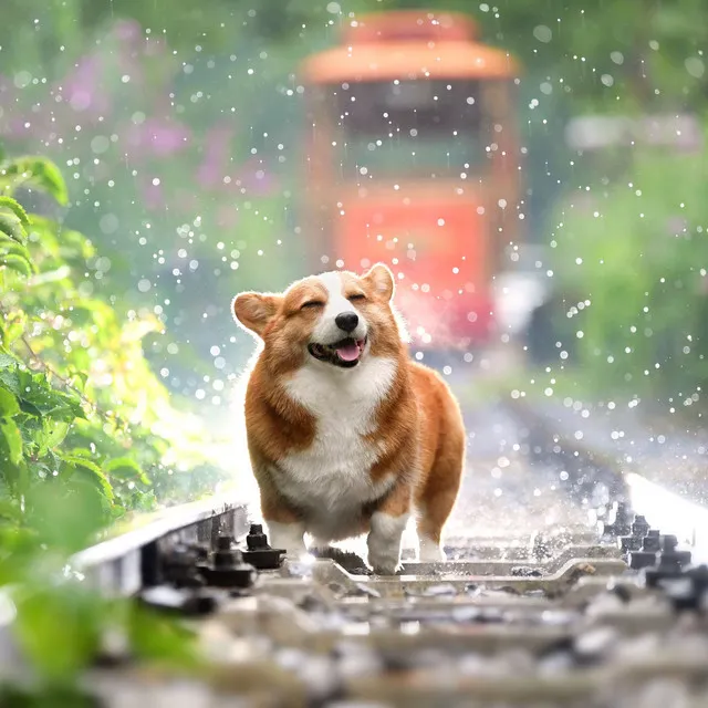 Raindrop Serenade: Nature's Binaural Bliss for Dogs