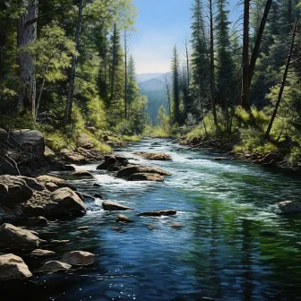 River Flow Serene Waterscapes for Calm by Wreath