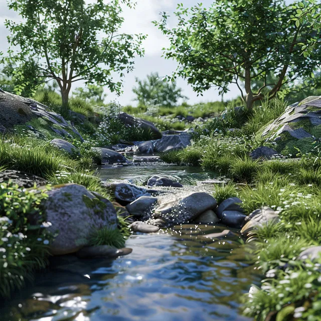 Soothing River for Peaceful Animal Minds