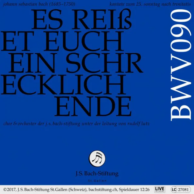 Es reisset euch ein schrecklich Ende, BWV 90: Chorale: Leit uns mit deiner rechten Hand (Chorus)