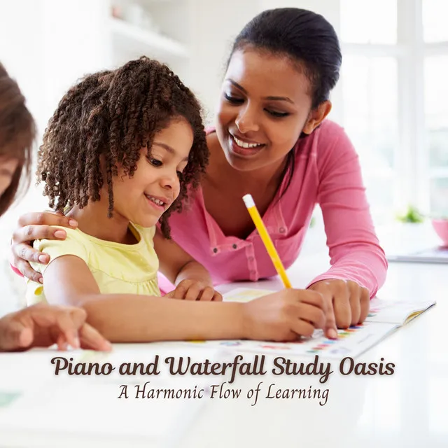 Piano and Waterfall Study Oasis: A Harmonic Flow of Learning