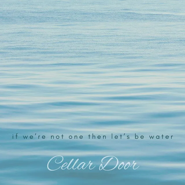 If We're Not One Then Let's Be Water