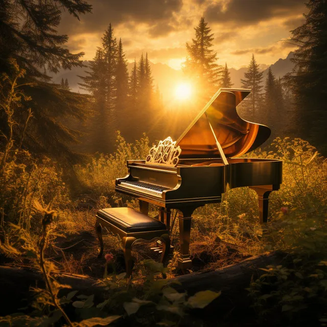 Piano De Estudio Académico Al Atardecer