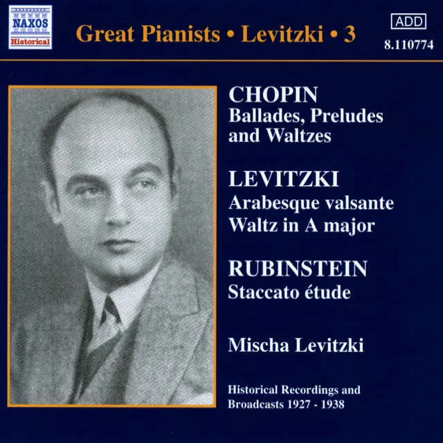 Levitzki, Mischa: Complete Recordings, Vol. 3 (1927-1938)