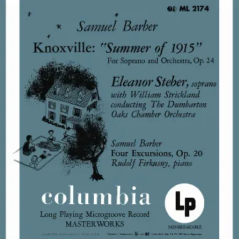 Barber: Knoxville-Summer of 1915, Op. 24 & Four Excursions, Op. 20 - Hanson: Piano Concerto in G Major, Op. 36 (Remastered) by Dumbarton Oaks Chamber Orchestra