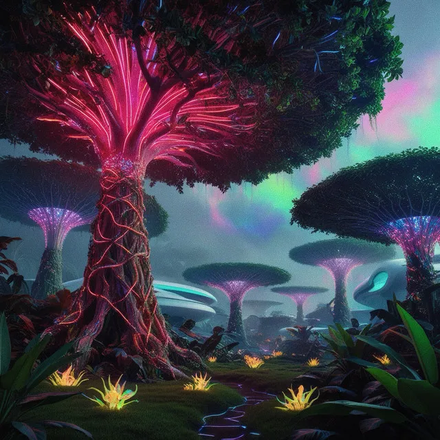 futuristic jungle