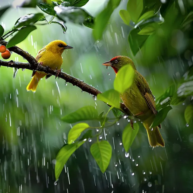 Calming Binaural Rain: Soothing Nature and Bird Melodies