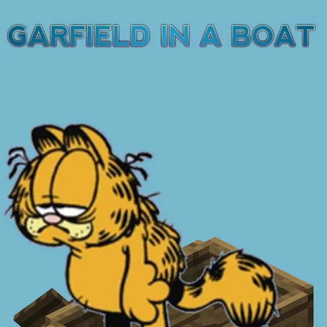 Garfield In A Boat