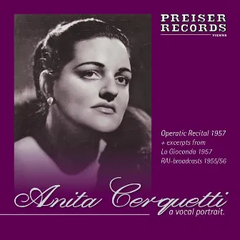 Anita Cerquetti - A vocal Portrait by Anita Cerquetti