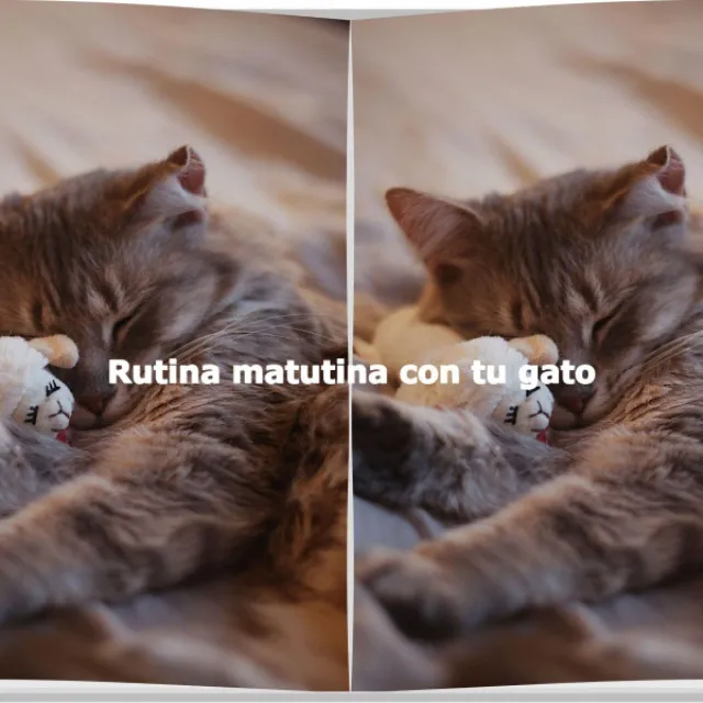 Rutina matutina con tu gato