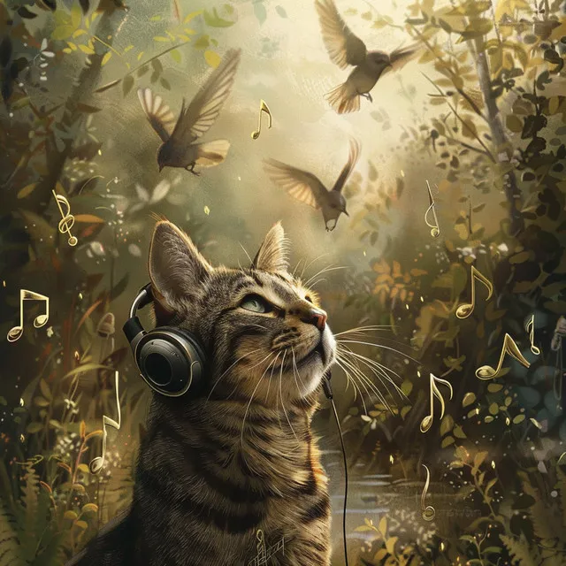 Binaural Purrs: Birds for Cat Relaxation - 78 72 Hz