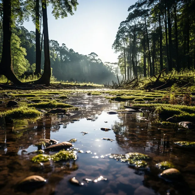 Flujo Del Río: Ensueño De Relajación Del Agua