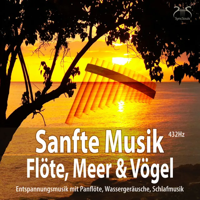 Sanfte Musik Flöte, Meer und Vögel - Entspannungsmusik (432Hz) mit Panflöte