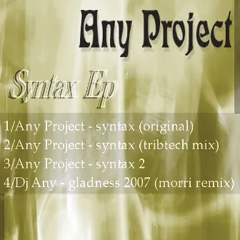 Syntax EP by Any Project