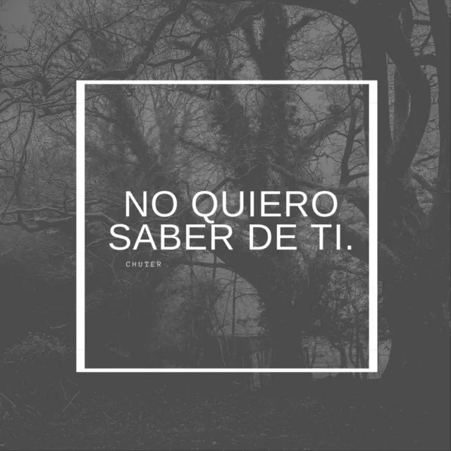 No Quiero Saber de Ti