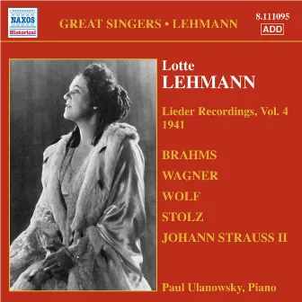 Lehmann, Lotte: Lieder Recordings, Vol. 4 (1941) by Lotte Lehmann