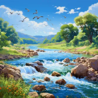 Rushing River Harmony with Birdsong by Bird Sounds Ambiance