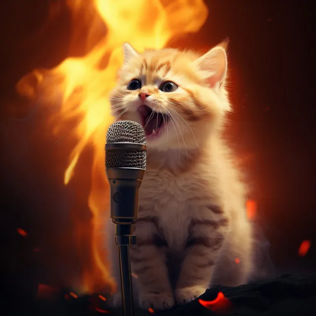 Fire Feline: Serene Cats Melody