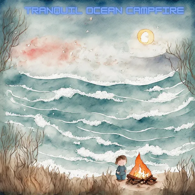 Ember's Ocean Melody: Soothing Campfire ASMR and Whispering Tides