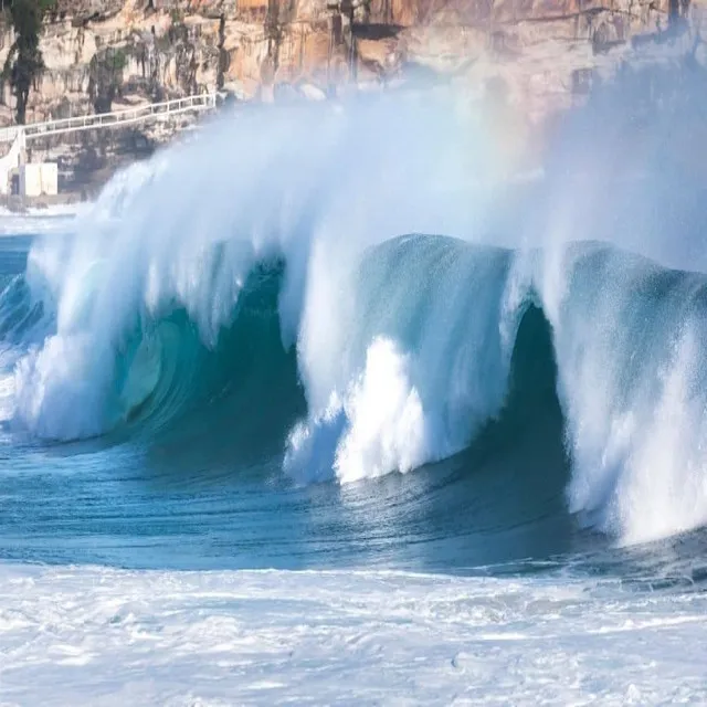 Foamy Fiji Beach Waves