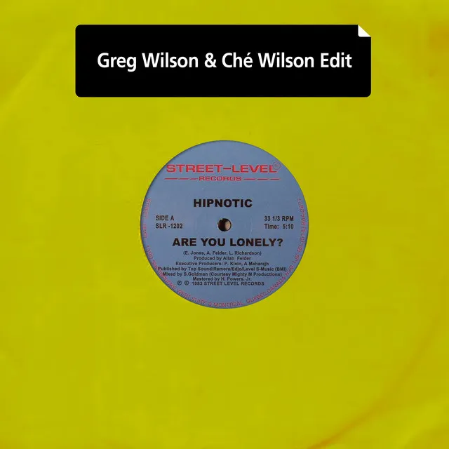 Are You Lonely? (Greg Wilson & Che Wilson Mix)