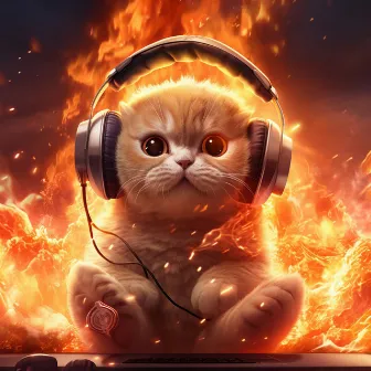 Purring Flames: Cats Fire Peace by Solvekin