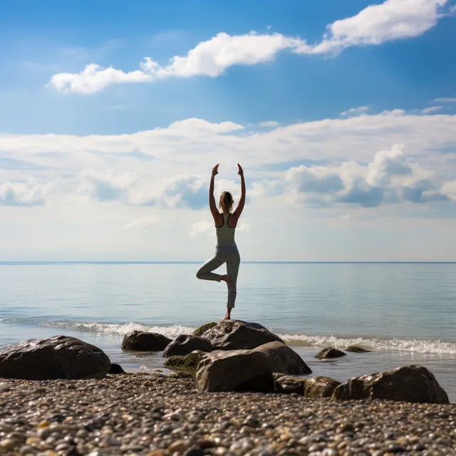 Yoga Balance Ocean Waves