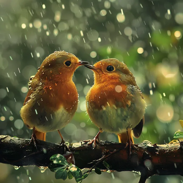 Tranquil Binaural Birds and Rain Harmony in Nature