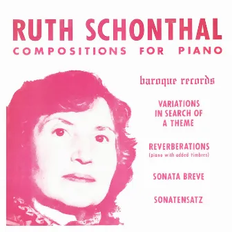 Compositions For Piano by Ruth Schonthal