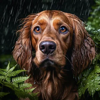 Gotas De Lluvia En Hojas: Sinfonía Calmante De La Naturaleza Para Mascotas by Experiencia meteorológica